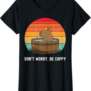 Retro Funny Capybara Don't Worry Be Capy T-Shirt
